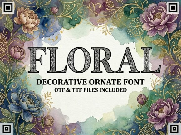 Floral Font - Preview 1