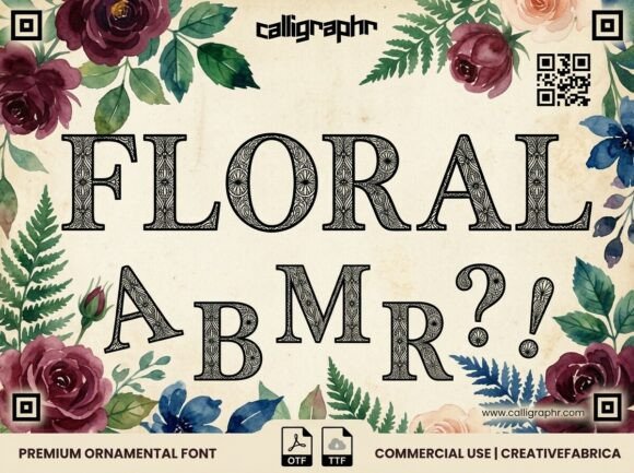 Floral Font - Preview 2