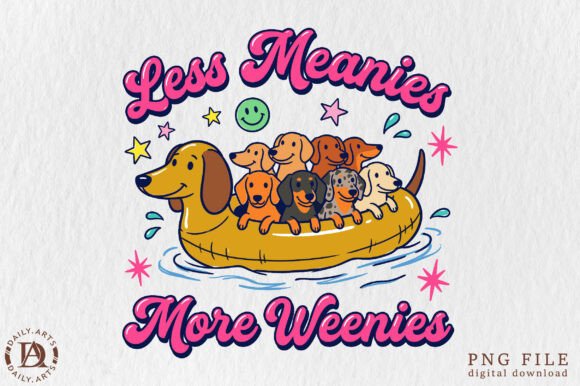 Funny Dachshund Pool Float PNG Graphic Illustrations By daily.arts