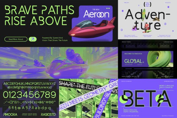 Geometric Sans Serif Bundle Font font preview - 3