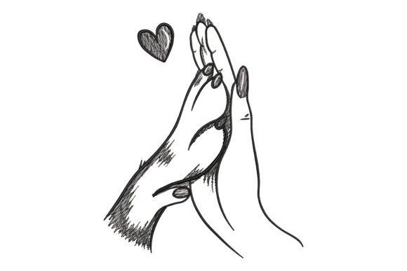 Hand with Dog Paw