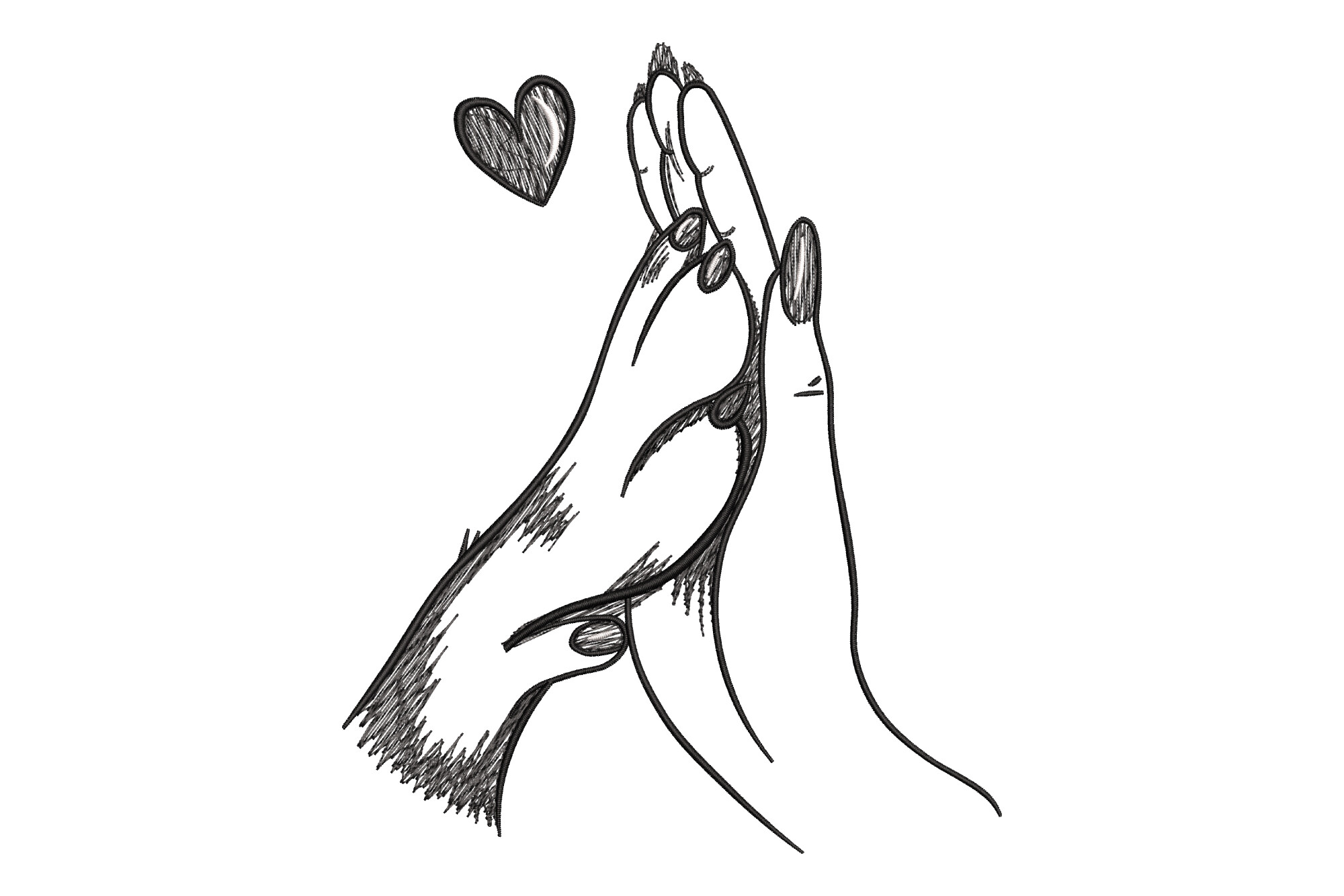 Hand with Dog Paw