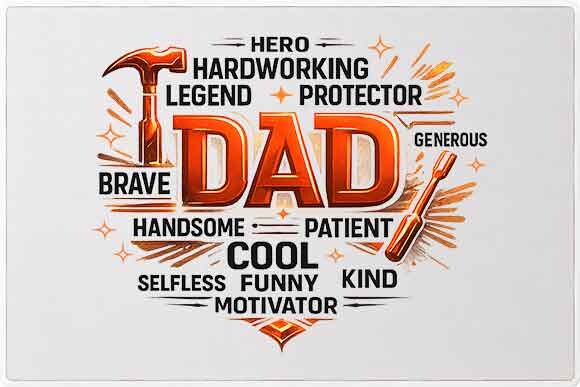Hardworking Father Hardworking Dad Motivational Graphic PNG Graphic by CREATIVE DESIGN ...
