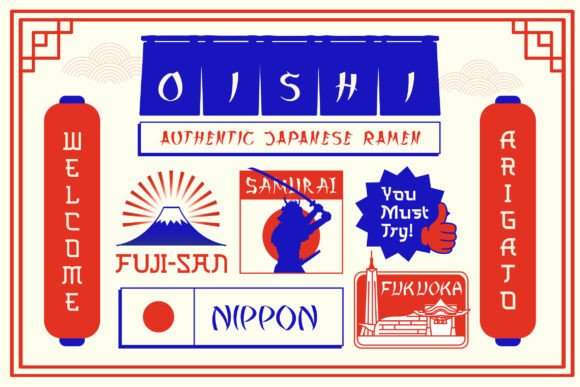 Japanese Bundle Font PNG with transparent background - Preview 2