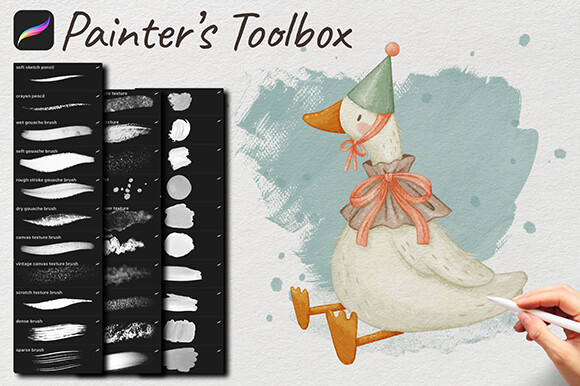 Procreate Tool Box Painter’s Toolbox- Procreate Brushes Graphic by yebin · Creative Fabrica
