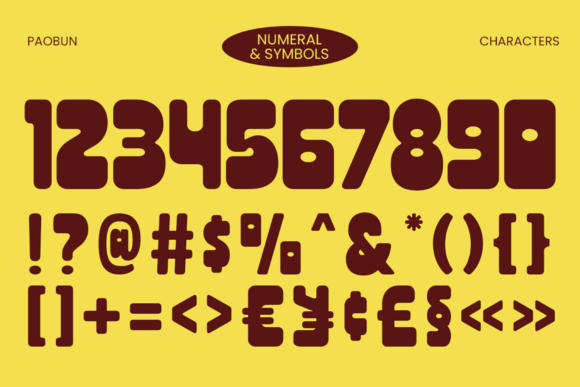 Paobun Font PNG with transparent background - Preview 3