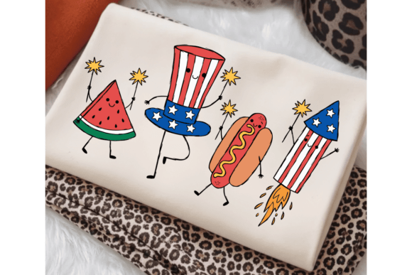 Patriotic Doodle PNG, 4th of July Png Graphic T-shirt Designs By Lazy Cat Co.