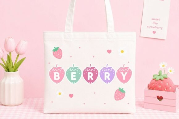 Pink Berry Font PNG with transparent background - Preview 2