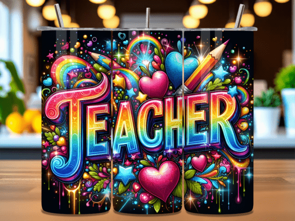 Retro rainbow tumbler wrap PNG for pet memorial keepsake drinkware sublimation