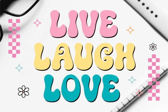Retro Swirl Font PNG with transparent background - Preview 3