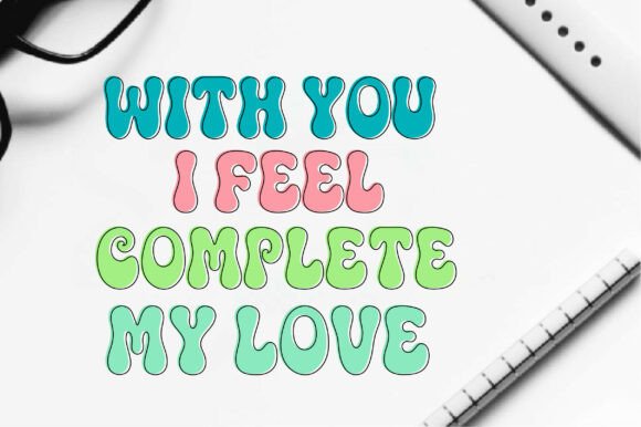 Retro Swirl Font PNG with transparent background - Preview 5