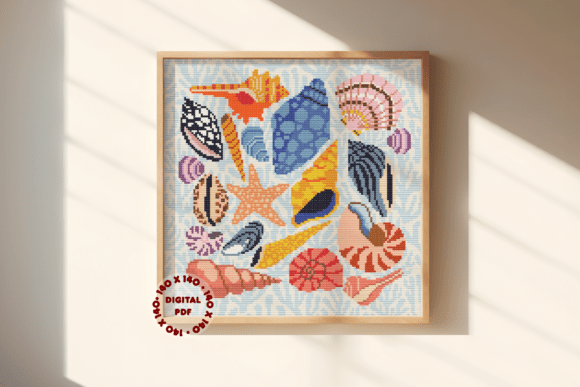 Seashells Cross Stitch Pattern