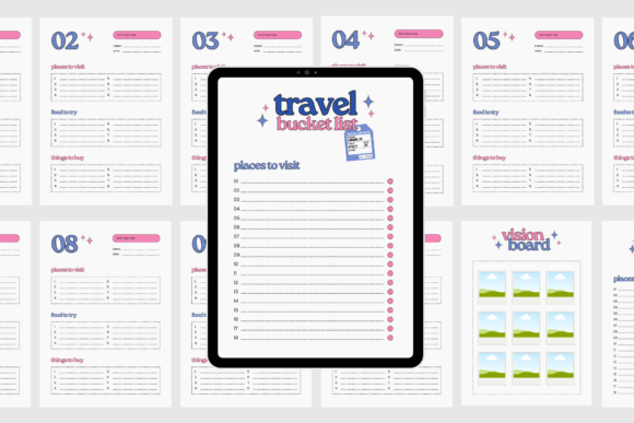 Travel Bucket List Printable & Digital Graphic by Anny Sketches ...
