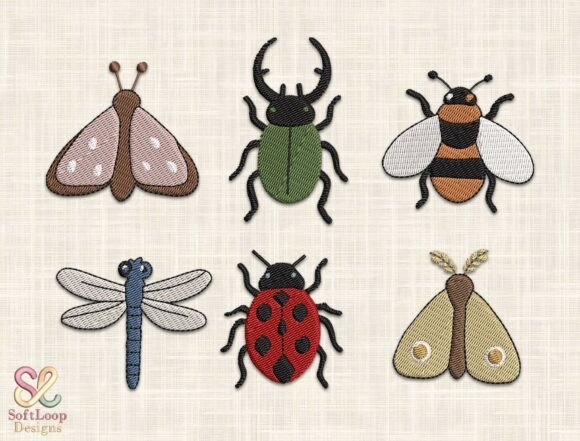 Vintage Insect & Bug Embroidery Bundle