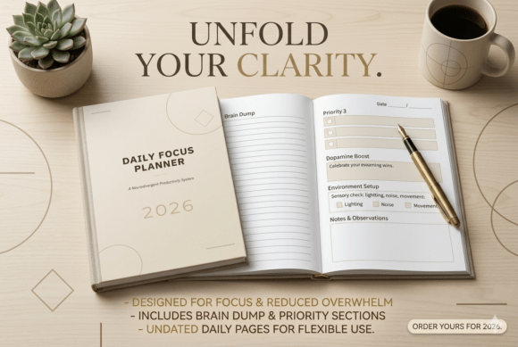 ADHD Daily Focus Planner 2026