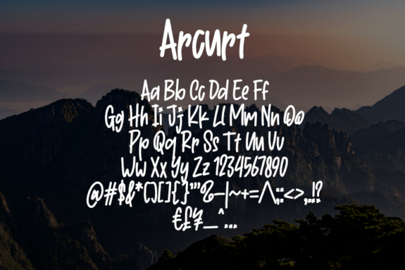 Arcurt Font - Preview 1