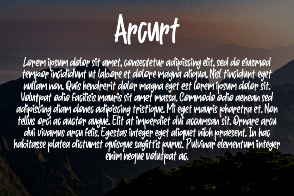Arcurt Font - Preview 2