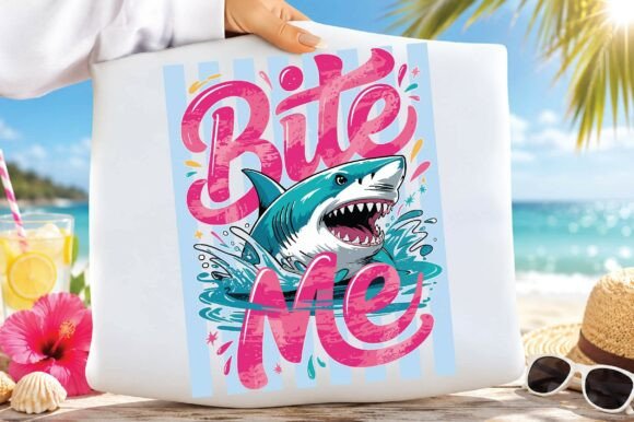 Bite Me Shark Ocean Beach Summer PNG Grafik T-shirt Designs Von GraphicTech360