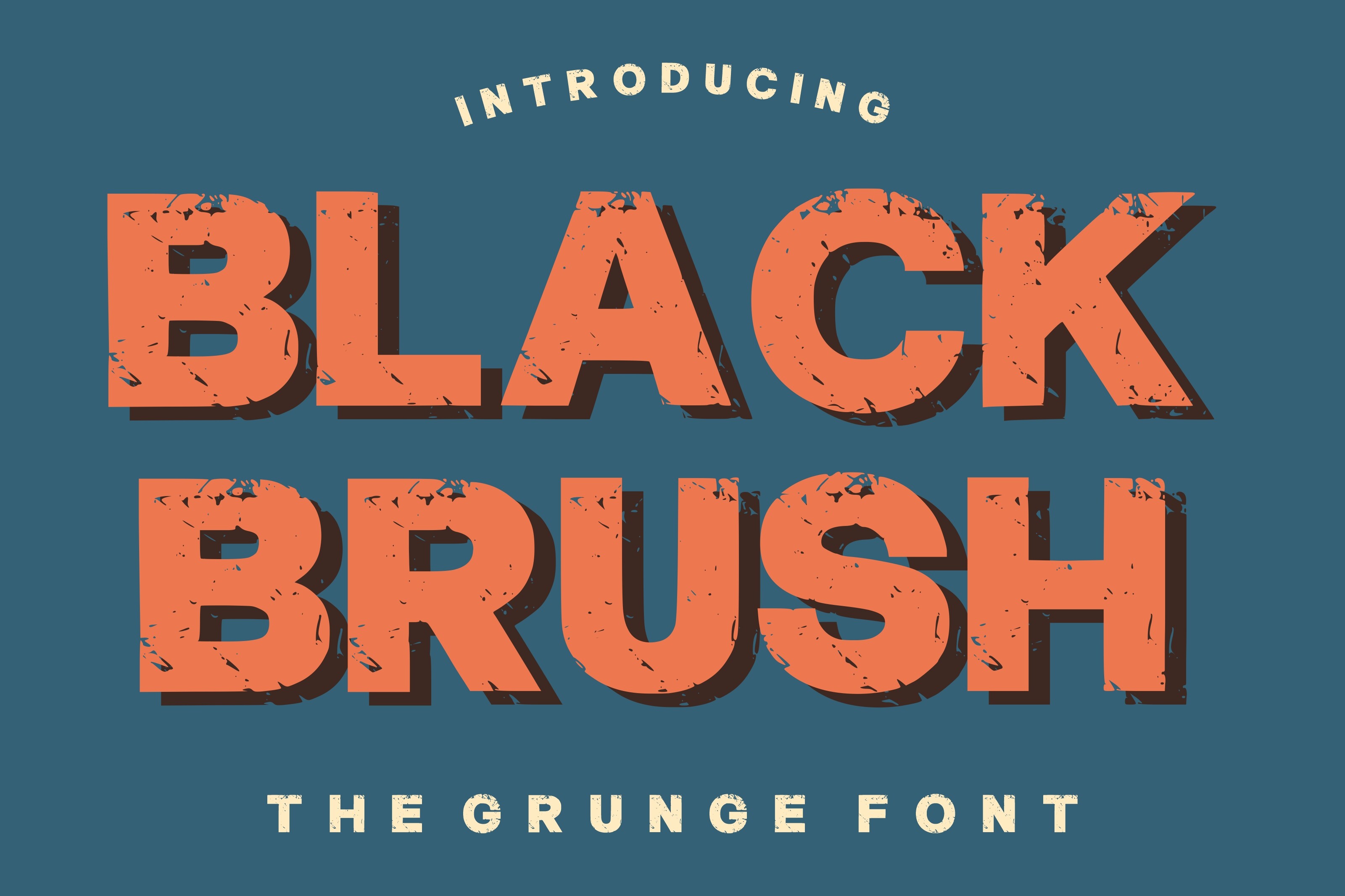 Black Brush preview: bold rugged brush lettering