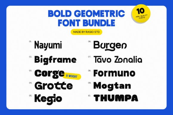 Bold Geometric Bundle Font - Preview 1