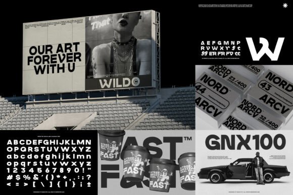 Bold Geometric Bundle Font - Preview 5