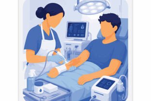Burn Injury Treatment Flat Vector