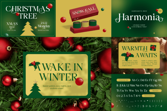 Christmas Winter Bundle Font PNG with transparent background - Preview 3