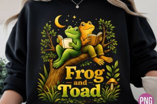 Cute Frog and Toad Reading Book PNG Graphic by RICH CREATION · Creative ...