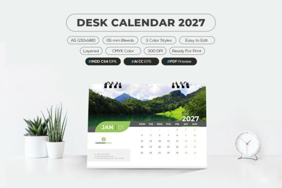 Desk Calendar 2027