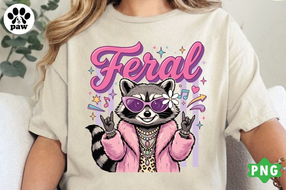Feral Raccoon PNG, Funny Trash Panda Png Graphic by PAW · Creative Fabrica