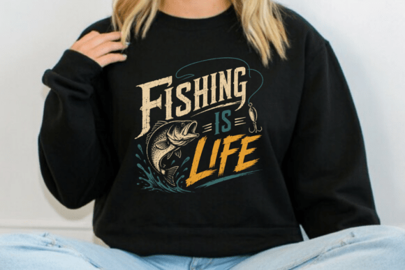 Fishing is Life PNG Grafika Ilustracje do Druku Przez MZ Design Shop