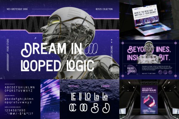Futuristic Display Bundle Font - Preview 3