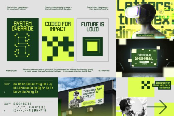 Futuristic Display Bundle Font - Preview 4