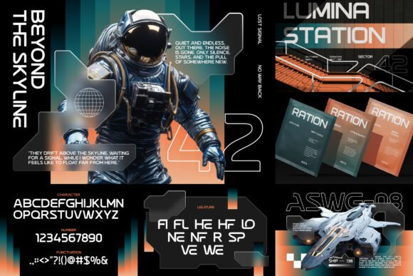 Futuristic Display Bundle Font - Preview 5