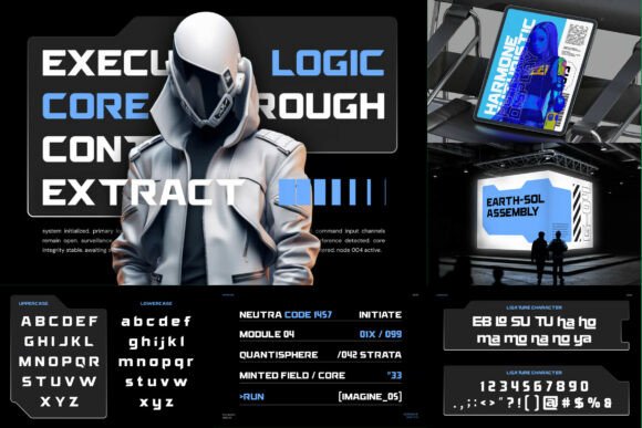 Futuristic Display Bundle Font - Preview 6