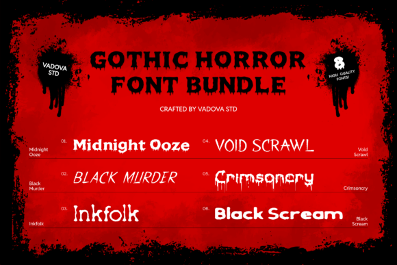 Gothic Horror Bundle Font - Preview 1