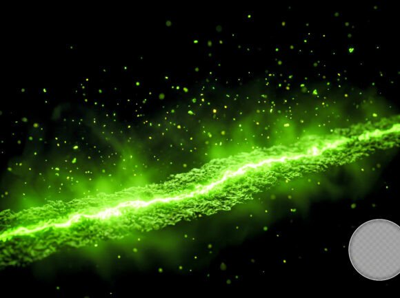 Green Nebula in Space with Stars and Moo Gráfico PNGs transparentes de IA Por msviewbd