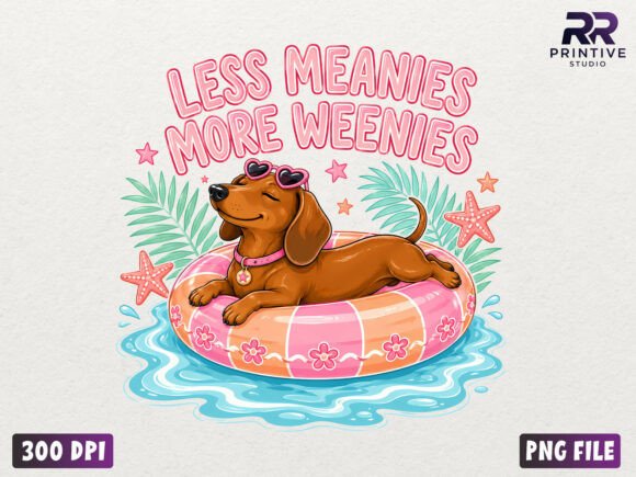 Less Meanies More Weenies Summer PNG