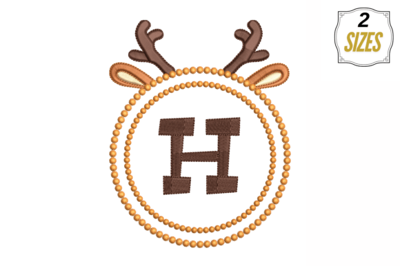 Letter H in Cute Frame