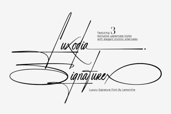 Luxodia Signature Fuentes Caligráficas Fuente Por lemonthe