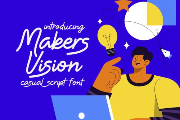 Makers Vision Font PNG with transparent background - Preview 1