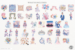 Parisian Wedding Moments Clipart Graphic by Markicha Art · Creative Fabrica