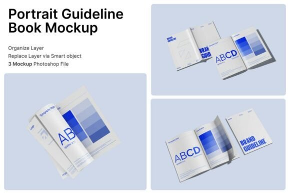 Portrait Guideline Book 3D Mockup