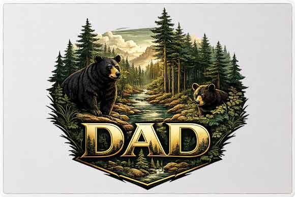 Rustic Bear Dad Graphic PNG Graphic by CREATIVE DESIGN ZONE · Creative ...