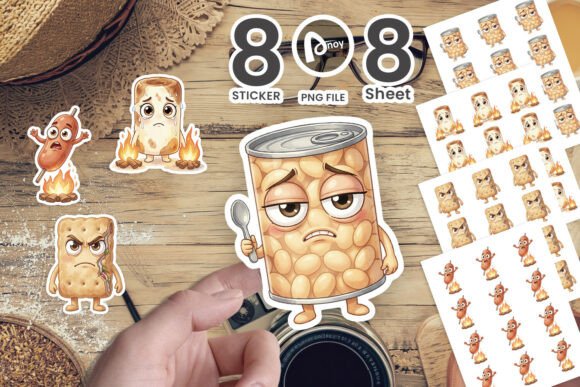Sarcastic Camp Food Watercolor Sticker