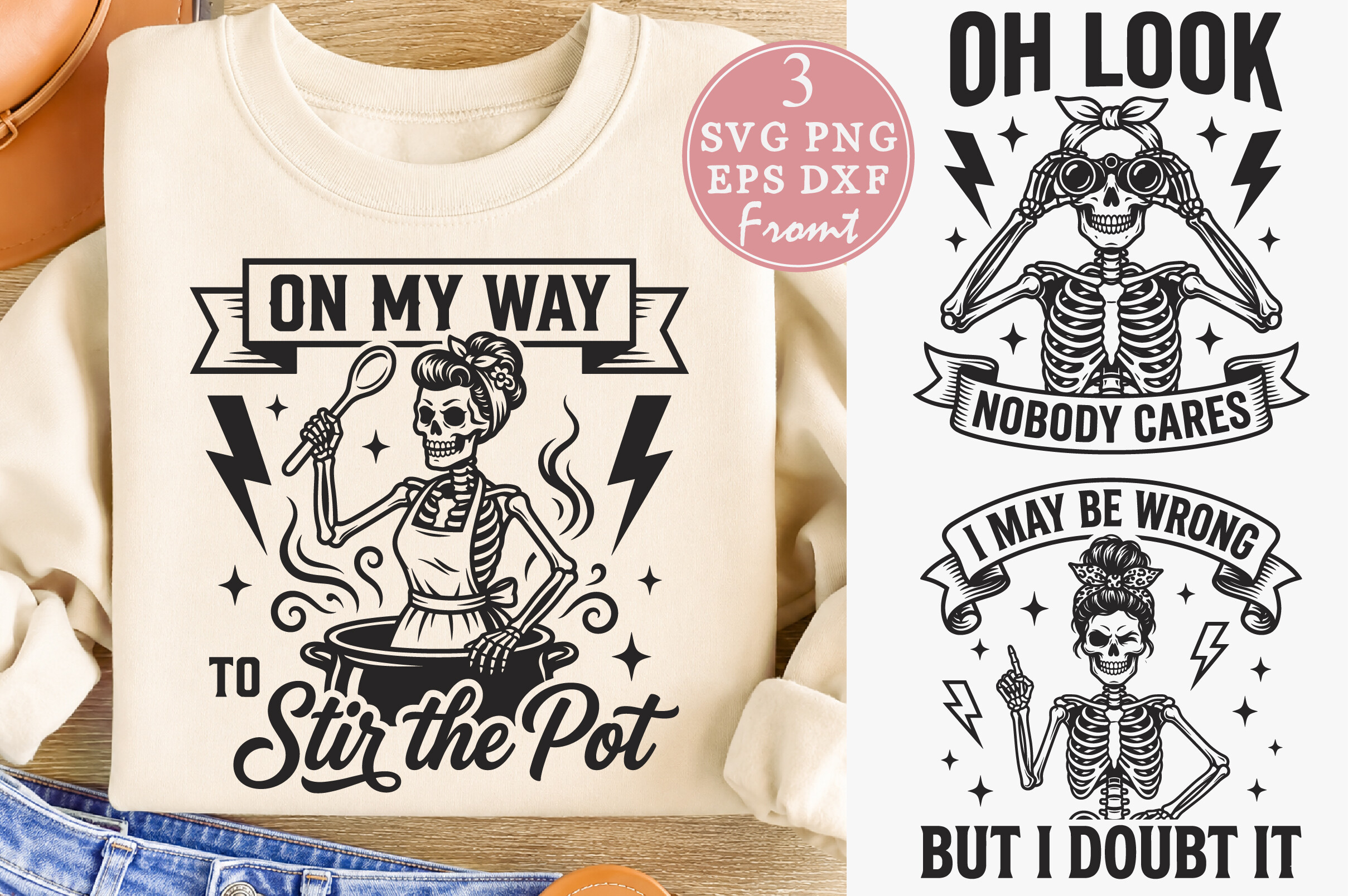 Sarcastic Skeleton Dark Humor SVG Graphic by Rose Art · Creative Fabrica