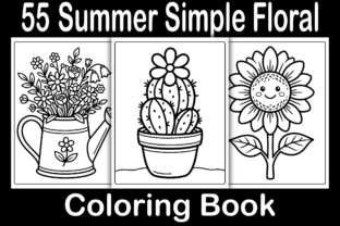 Summer Simple Floral Coloring Book