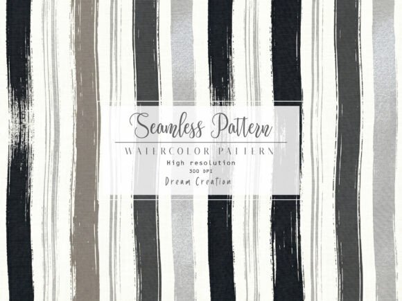 Watercolor Stripe Seamless Pattern
