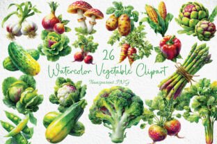 Watercolor Vegetable Clipart PNG Graphic by Craft Art · Creative Fabrica