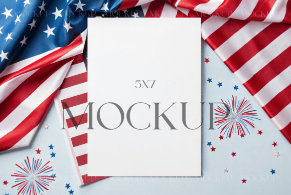 4th of July Invitation Mockup